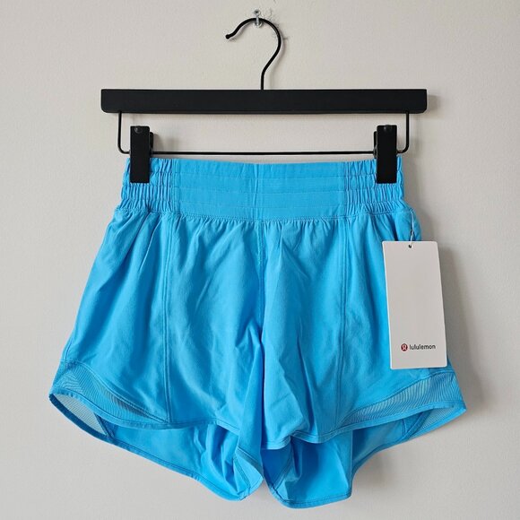 NWT LULULEMON KYBL Blue Hotty Hot High Rise Short 4" Lined Size 4 - Picture 1 of 9